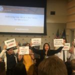 Assyrian students protest KDP event at USIP in Washington DC