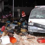 Car bomb Barzeh damaged service, AFP-Getty images