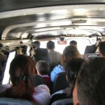 Syrian microbus interior