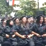 Female SSNP members marching
